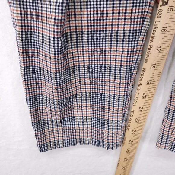 Maeve Anthropologie Hazelle Plaid Slim Pants Size 4 Paperbag High Waist Trousers - Picture 8 of 16